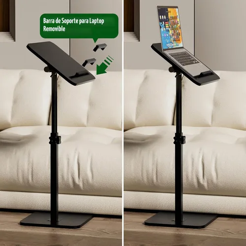 Vista 5 de Black Side Tray Table for Couch