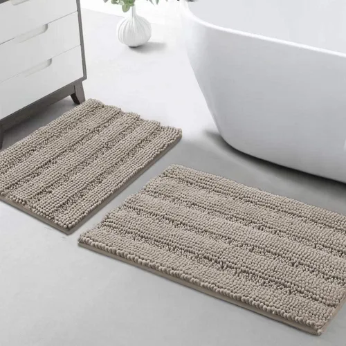 Vista 17 de Turquoize Alfombra de baño de chenilla de lujo para baño, extra absorbente, alfombra de ducha de microfibra antideslizante para baño, alfombra Aqua