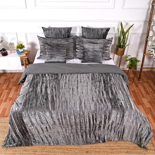 Vista 16 de Funda de edredón de terciopelo sólido ultra-luxe, ropa de cama boho UO, funda de colcha Donna, juego de edredón de 3 piezas, juego de cama de Aqua