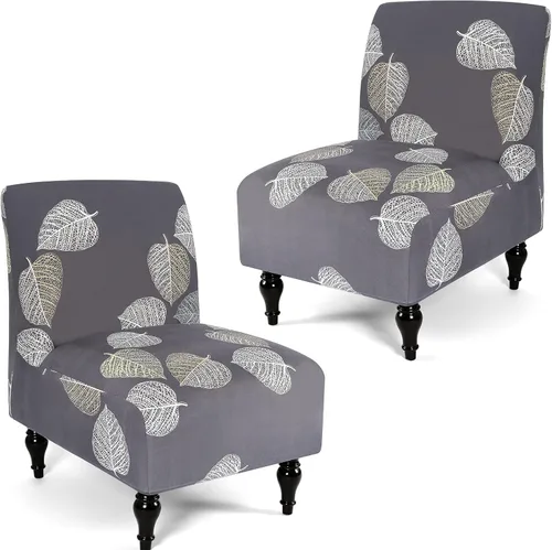 Vista 17 de Liykimt Funda para Silla de Acento sin Brazos Slipcover, Funda Slipcover para Silla Slipper de Spandex Elástico Extraíble para Silla sin Brazos