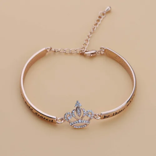 Vista 3 de LQRI Regalo de quinceañera Sweet 15 Gift Princess Crown Bracelet May the Dreams You Hold Dearest Be Those 15th Birthday Gift