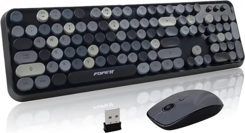 Vista 11 de FOPETT Teclado inalámbrico para computadora con retroiluminación RGB, Bluetooth 5.0/USB-C/2.4 GHz, teclado ergonómico para juegos, tapa transparente