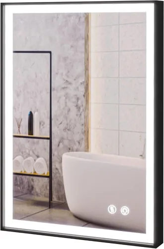 Vista 14 de Espejo LED de longitud completa de 19 x 59 pulgadas para baño con 3 modos de color, atenuador táctil, tocador iluminado de pie o montaje en pared