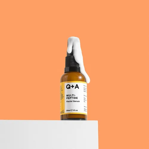 Vista 4 de Q+A Suero multipéptido (1.0 fl oz), suero facial antienvejecimiento con polipéptido, sin fragancia, suaviza las arrugas, mejora el tono