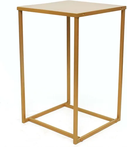 Vista 6 de Jarrones de columna para centros de mesa de boda, 3 piezas, soporte de flores de metal, jarrón alto dorado, estante geométrico rectangular