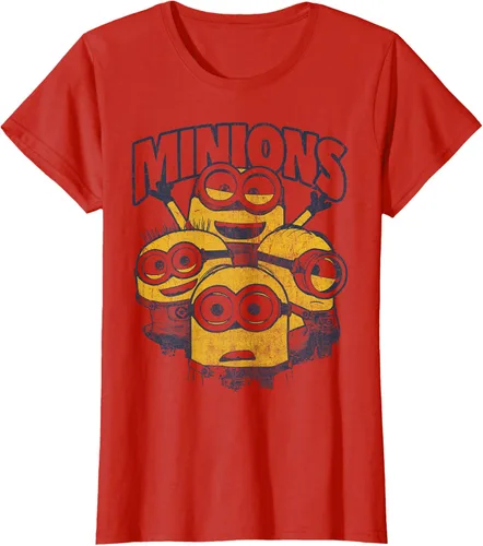 Vista 33 de Despicable Me Minions Vintage Group Graphic Camiseta Gris Oscuro