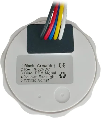 Vista 2 de ELING 52mm Generador 3000RPM Tacómetro con medidor de horas 12V 24V con retroiluminación roja