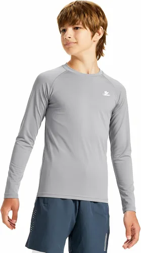 Vista 39 de Devoropa - Camiseta de compresión para niños pequeños, camiseta de fútbol y béisbol de manga larga, camiseta interior deportiva de secado rápido