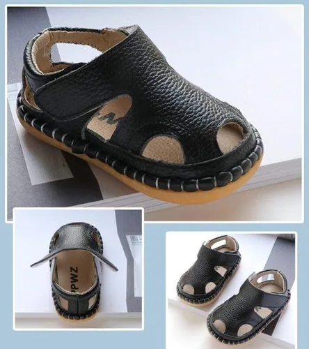 Vista 5 de DADAWEN Sandalias atléticas de cuero para exteriores para bebés y niñas
