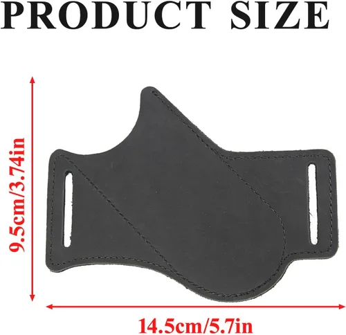 Vista 2 de Funda de cuchillo, funda de cuchillo con hebilla de cinturón, fundas de cuchillo de cuero para cinturón, funda de cuchillo plegable de bolsillo EDC