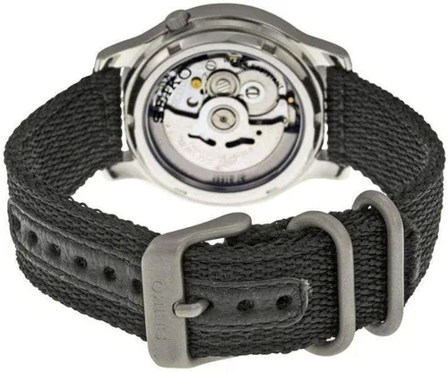 Vista 5 de Seiko SNK809K2 - Reloj de acero inoxidable Seiko 5 militar automático plateado Reloj automático