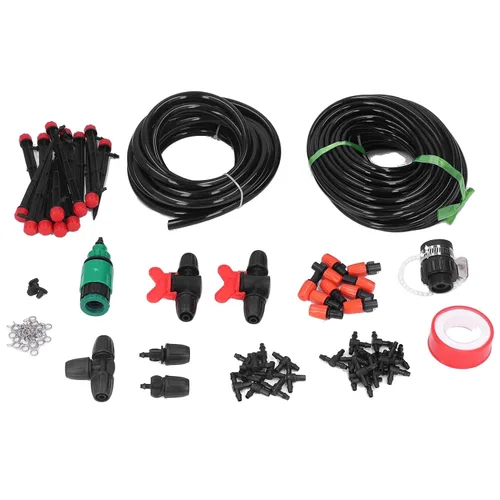Vista 9 de Kit de riego por goteo micro Sistema de nebulización de jardín de ahorro de agua para césped/invernadero/patio Tubo de 8/0.472 in y 4 / 0.276 in