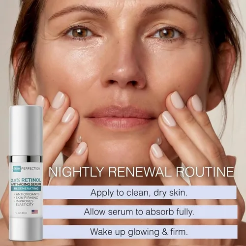 Vista 4 de Skin Perfection 2% gel de retinol renovador suero antienvejecimiento que desafía la edad, reduce las líneas finas alisando la superficie facial