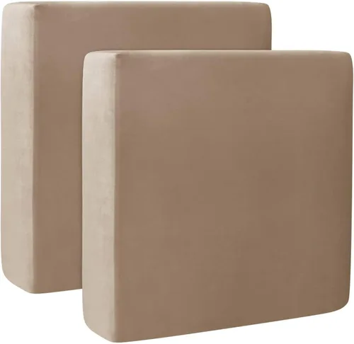 Vista 51 de Fundas de cojín de terciopelo para sofá, funda elástica para cojín de sofá suave, protector de muebles extraíble y lavable para sala de estar, Negro