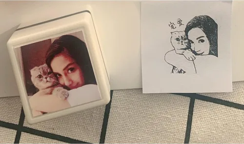 Vista 14 de Sello personalizado para retrato de mascota, sello de cara de mascota personalizado, sello de tinta personalizado, Ta personalizado, sello