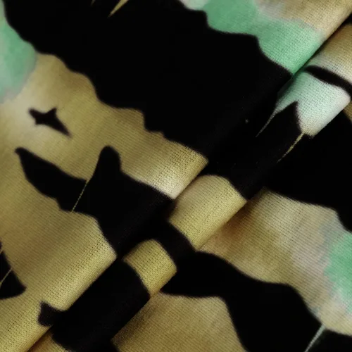 Vista 8 de Vestido casual de verano para mujer, vestido de manga corta con estampado de teñido anudado