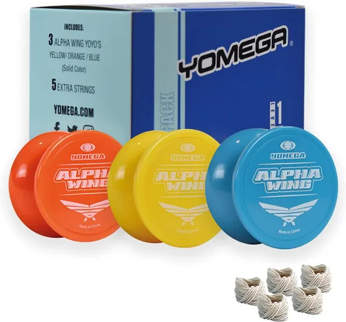 Vista 8 de Yomega Yoyo de ala alfa 3X, yoyo de eje fijo diseñado para principiantes. Juego de trucos de cuerdas y entusiastas del eje fijo (clásico)