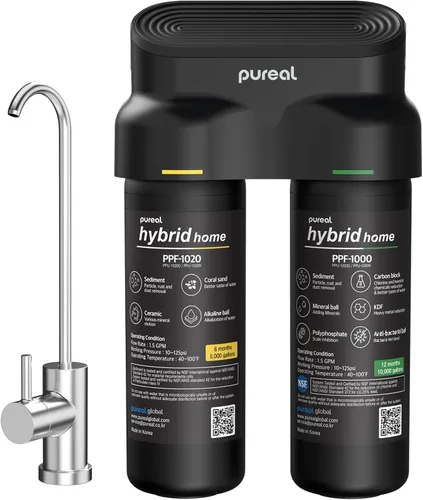Vista 11 de Pureal Hybrid Home PPF-1000 - Filtro de repuesto de bloque de carbono de 10 pulgadas, 10000 galones, sedimento mineral KDF polifosfato, NSF/ANSI 42