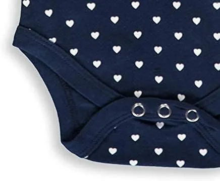 Vista 4 de Two Feet Ahead Corazones, mameluco para bebé, ropa para bebés recién nacidos, Azul