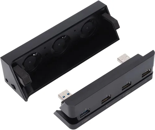 Vista 8 de Kafuty-1 Kit combinado de ventilador de refrigeración y concentrador USB para sistema de consola PS4 Slim, adaptador divisor USB 3.0 de 4 puertos