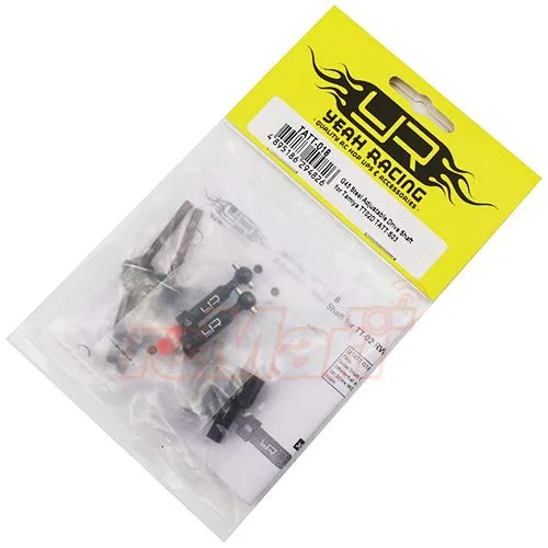 Vista 2 de Yeah Racing Eje de transmisión ajustable de acero G45 para Tamiya TT02D TATT-S03#TATT-018