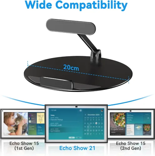 Vista 2 de Almoz - Soporte giratorio e inclinable para Echo Show 21/Show 15 Negro