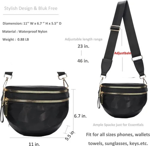 Vista 6 de Bolsos cruzados para mujer de nailon cruzado de viaje, bolsos de hombro para mujer, bolsos de pecho, mochila ligera