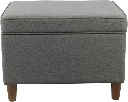 Vista 32 de Homepop Decoración para el hogar K7646-A862 Otomana de almacenamiento rectangular moderna tapizada Otomana con tapa con bisagras