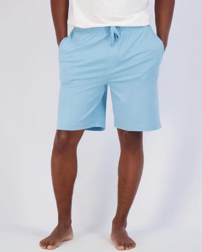 Vista 2 de Real Essentials Paquete de 3 pantalones cortos de pijama de punto ultrasuave de algodón para hombre y ropa de descanso