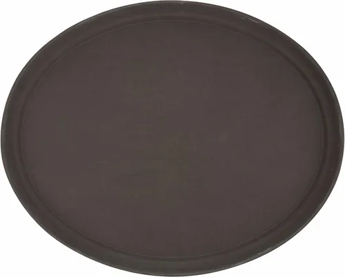 Vista 2 de Winco - Bandeja redonda fácil de sostener, 11 pulgadas, negro mediano