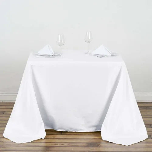 Vista 85 de Efavormart - Mantel cuadrado de lino de poliéster sin costuras, 54 x 54 pulgadas, color beige, para banquetes de boda, fiesta, restaurante