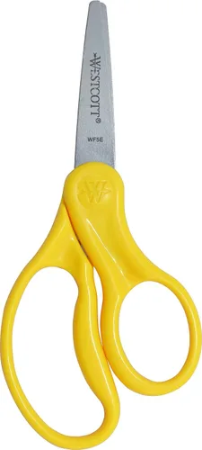 Vista 2 de Tijeras Westcott (13132) para niños zurdos y diestros de 5 pulgadas, paquete de 2 unidades, varios colores individual