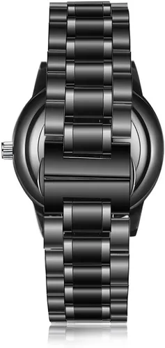 Vista 2 de Gemszoo Reloj de encargo de la foto del reloj personalizado de la foto del reloj del cuarzo de la malla del acero inoxidable para los hombres