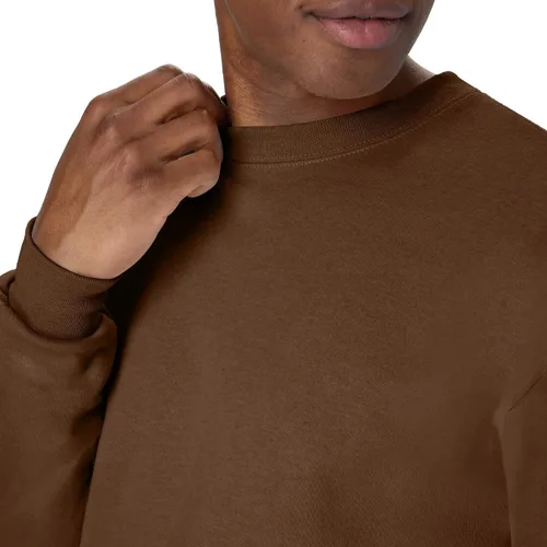 Vista 3 de Hanes Men's Sweatshirt, EcoSmart Fleece Crewneck Sweatshirt, Big & Tall Available, 1 or 2-Pack Marrón (Army Brown)