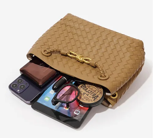 Vista 4 de Bolsos Hobo para mujer, bolso de mano tejido, bolso de hombro tejido, bolso cruzado, bolso tejido de moda, bolso de mano 2023