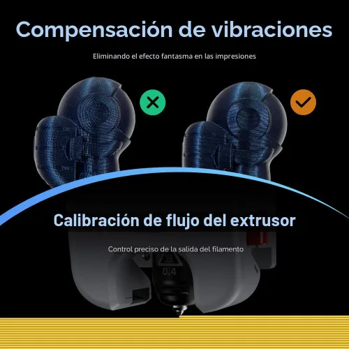 Vista 5 de FLASHFORGE Adventurer 5M Impresora 3D con Sistema de Nivelación Automática Completa, Máx. 600mm/s de Alta Velocidad, Boquilla de Desconexión Rápida