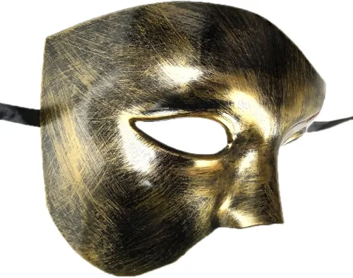 Vista 2 de Coolwife Máscara de mascarada vintage fantasma de la ópera, disfraz de medio ojo