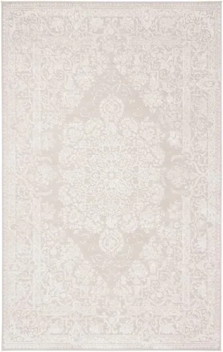 Vista 5 de SAFAVIEH - Alfombra decorativa de la colección Reflection - 2'3" x 3', color beige y crema, no desprende pelusa y fácil de limpiar, ideal