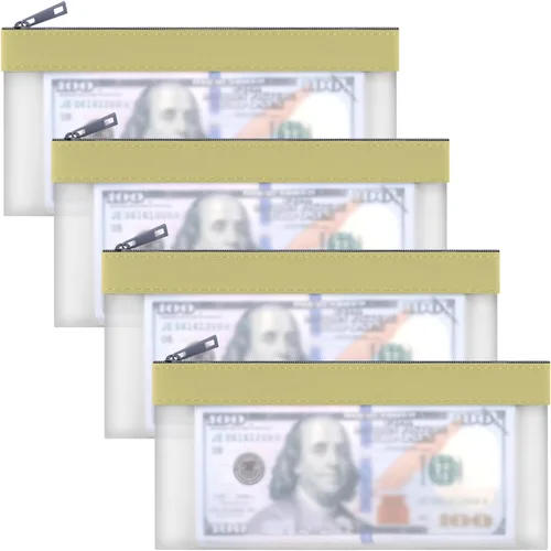 Vista 17 de Sobres transparentes para dinero en efectivo, bolsa de 7.6 x 3.7 pulgadas 4