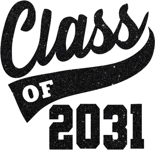 Vista 29 de Senior 2031 Iron On Transfer HTV Patch, Black