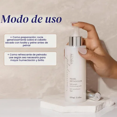 Vista 4 de Kenra Platinum Pearl Detangler Lightweight Conditioning Milk