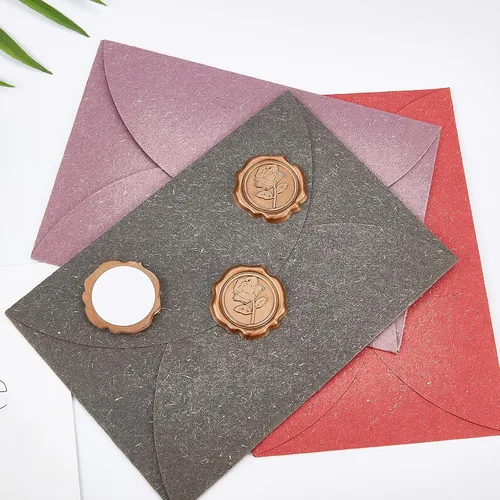 Vista 3 de CRASPIRE Calcomanías de sello de cera de bronce rosa, sellado, para el día de San Valentín, boda, flores, adhesivos, calcomanías decorativas