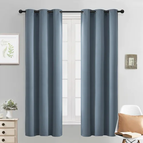 Vista 74 de Yakamok Cortinas opacas para dormitorio, aislamiento térmico, cortinas de oscurecimiento de habitación para sala de estar, juego de 2 paneles