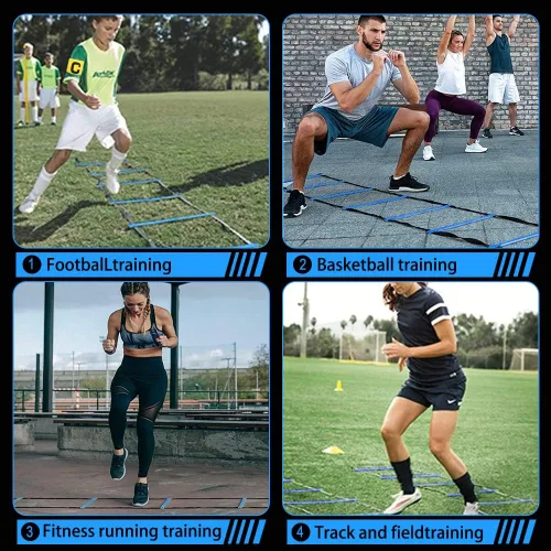 Vista 2 de HOTOOLME Conjunto de equipos de entrenamiento de agilidad, Equipo de entrenamiento de fútbol para niños,Equipo de entrenamiento de fútbol,Equipo