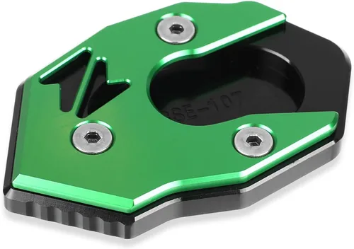 Vista 2 de Soporte lateral de motocicleta para Z650 2017-2023 /Z900 2017-2023 /Z900RS 2017-2023 verde