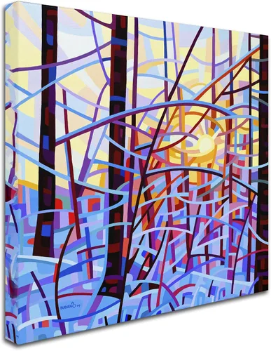 Vista 2 de Trademark Fine Art Sunrise by Mandy Budan - Colgante de pared, 14 x 14 pulgadas