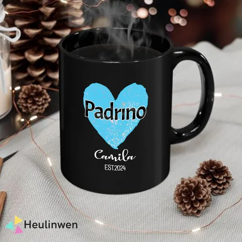 Vista 6 de Padrinos De Bautizo Propuesta Set 2 Tazas Café 11Oz, Quieres Ser Mis Padrinos De Bautizo, Quieres Ser Mi Madrina est 2024, Dios Padrinos Presenta
