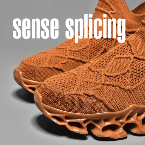 Vista 7 de Poramea Mocasines sin cordones para hombre y mujer, zapatos de tenis para caminar, sin cordones, tenis unisex de malla para correr, casual, atléticos