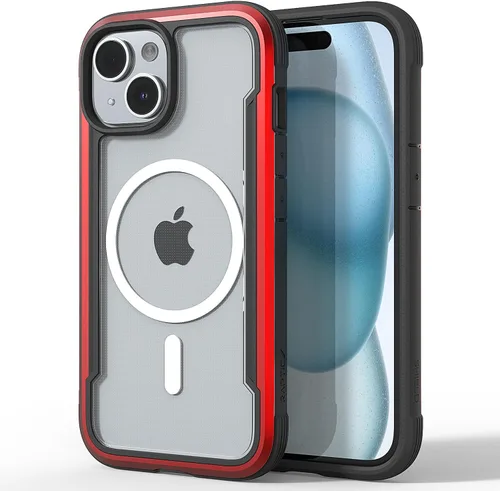 Vista 10 de RAPTIC Funda magnética Air para iPhone 15, funda protectora transparente a prueba de golpes, grado militar probada para caídas de 10 pies, funda