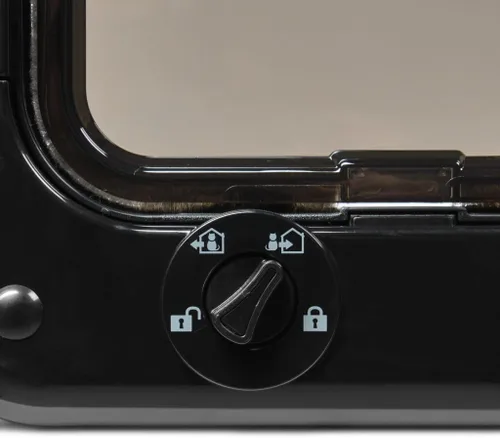 Vista 6 de Cat Mate Rotary 4-Way-Locking Cat Flap (358) - Versatile Lockable Door for Small to Average-Sized Cats, for Single/Multiple Glazing, UPVC, Wall and